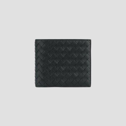 Bottega Veneta Intrecciato Bi-Fold Half Wallet Black 138625V47W11000