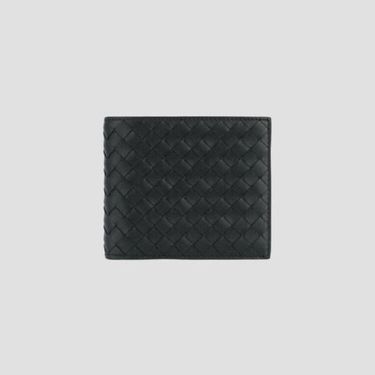 Bottega Veneta Intrecciato Bi-Fold Half Wallet Black 138625V47W11000