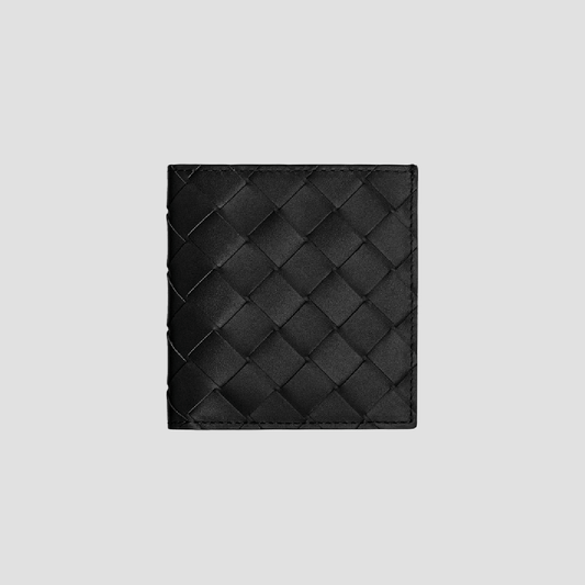 Bottega Veneta Intrecciato Bi-Fold Slim Wallet Black 749400VCPQ48803