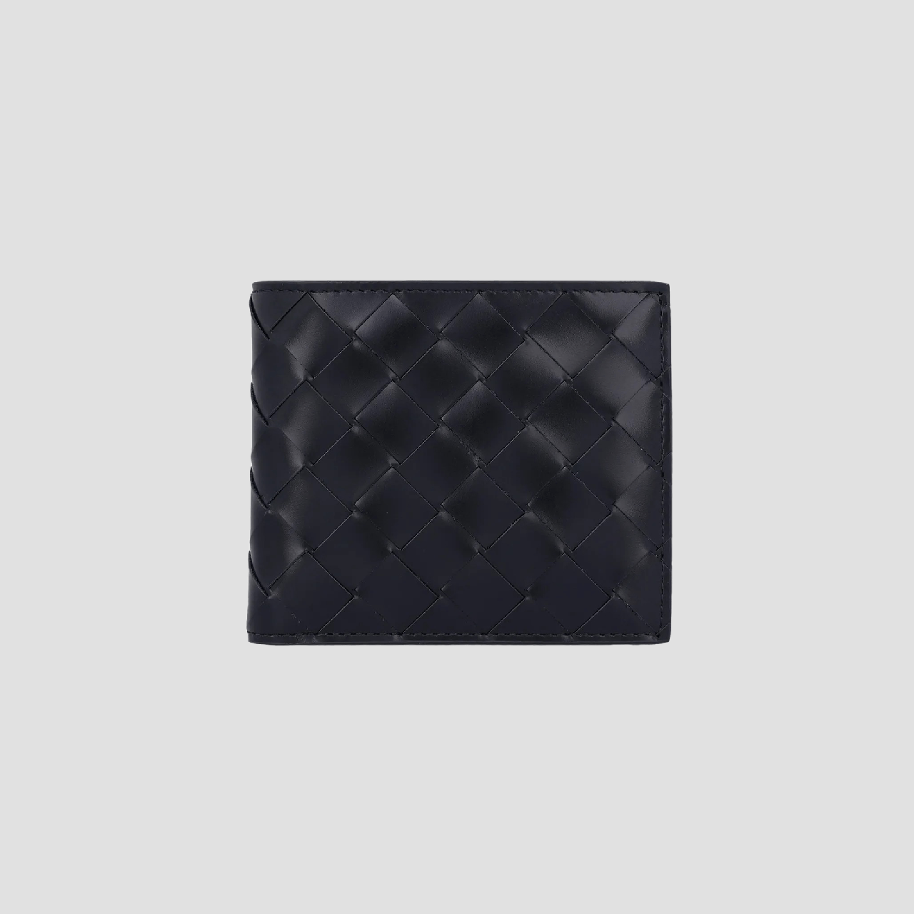 Bottega Veneta Intrecciato Bi-Fold Wallet Shiny Black 592778V48H28803