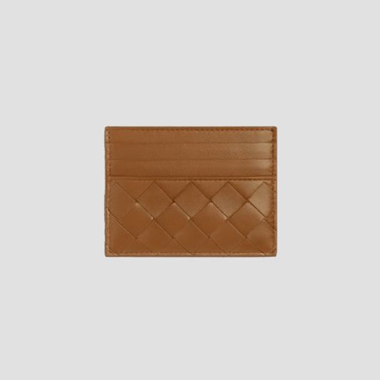 Bottega Veneta Intrecciato Credit Card Case Camel 742325VCPP32650
