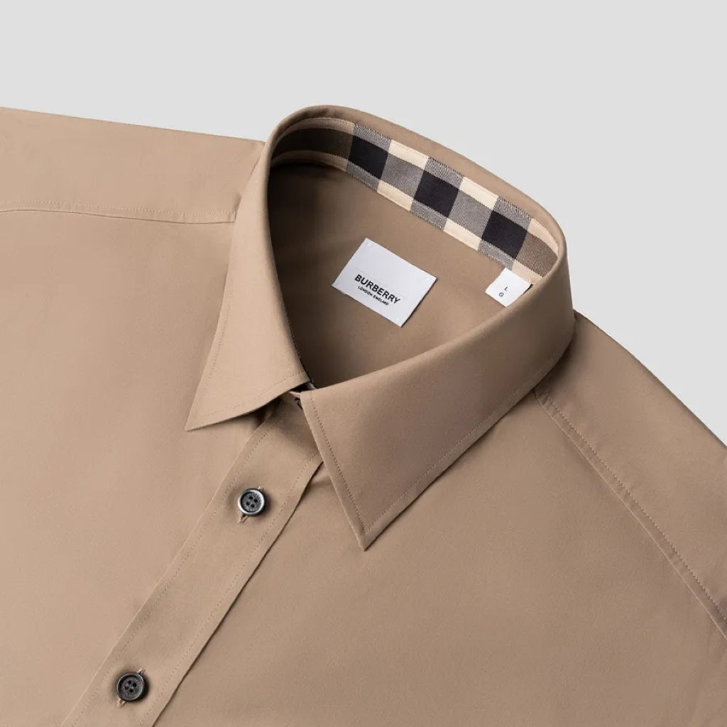 áo sơ mi nam BURBERRY CAMBRIDGE ABOYD LONG SLEEVE SHIRT IN BEIGE 8066764 authentic tại sài gòn, tp hcm