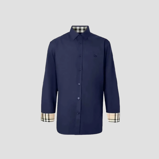 Burberry Cambridge Aboyd Long-sleeve Shirts In Navy 8066765
