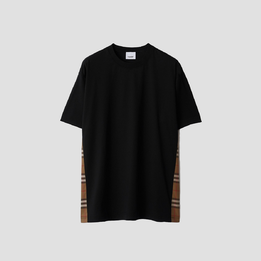 Burberry Caris Check Waist T-Shirt In Black 8085109