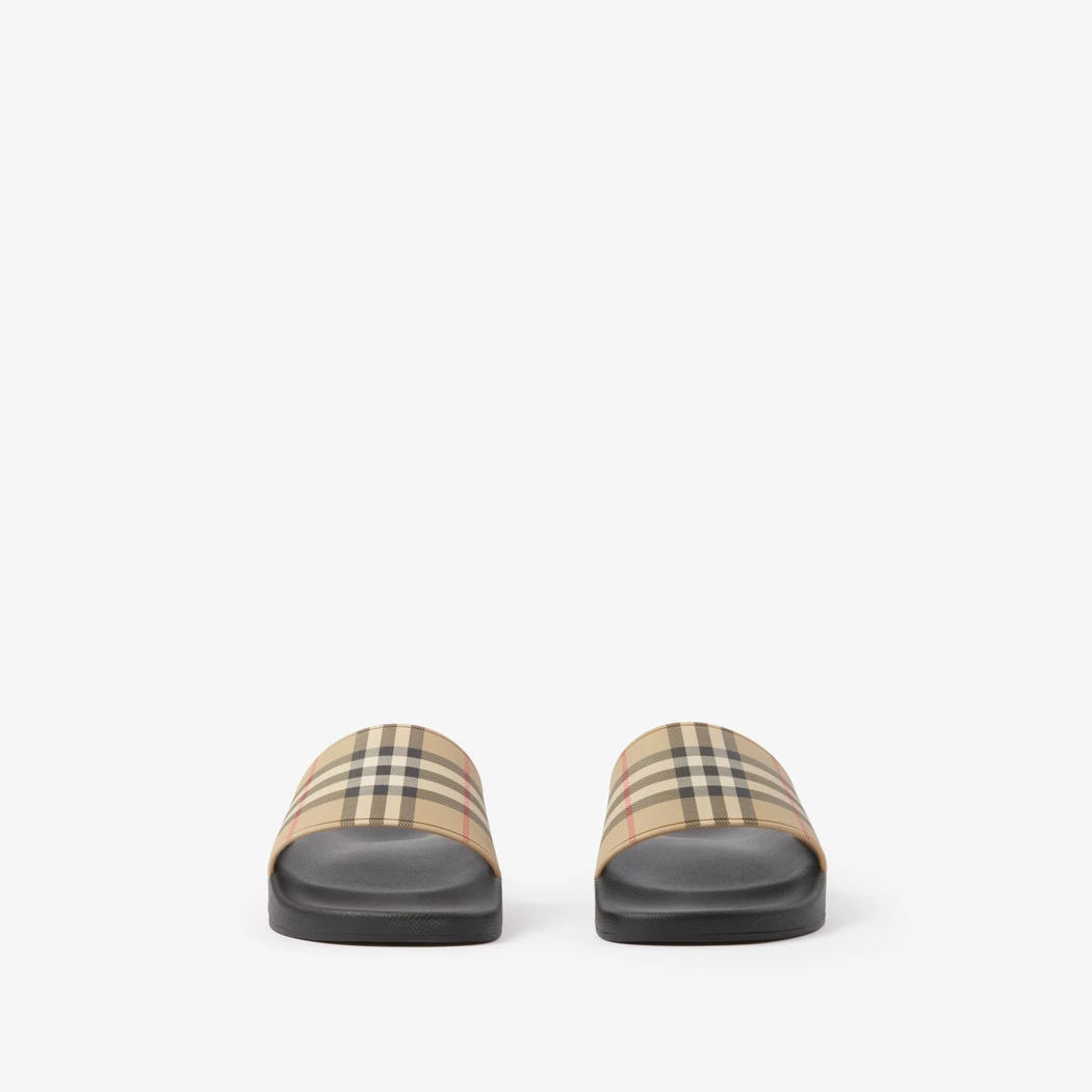 dép nam nữ BURBERRY CHECK SLIDE ARCHIVE BEIGE 80569421 authentic tại blankroom hà nội, việt nam