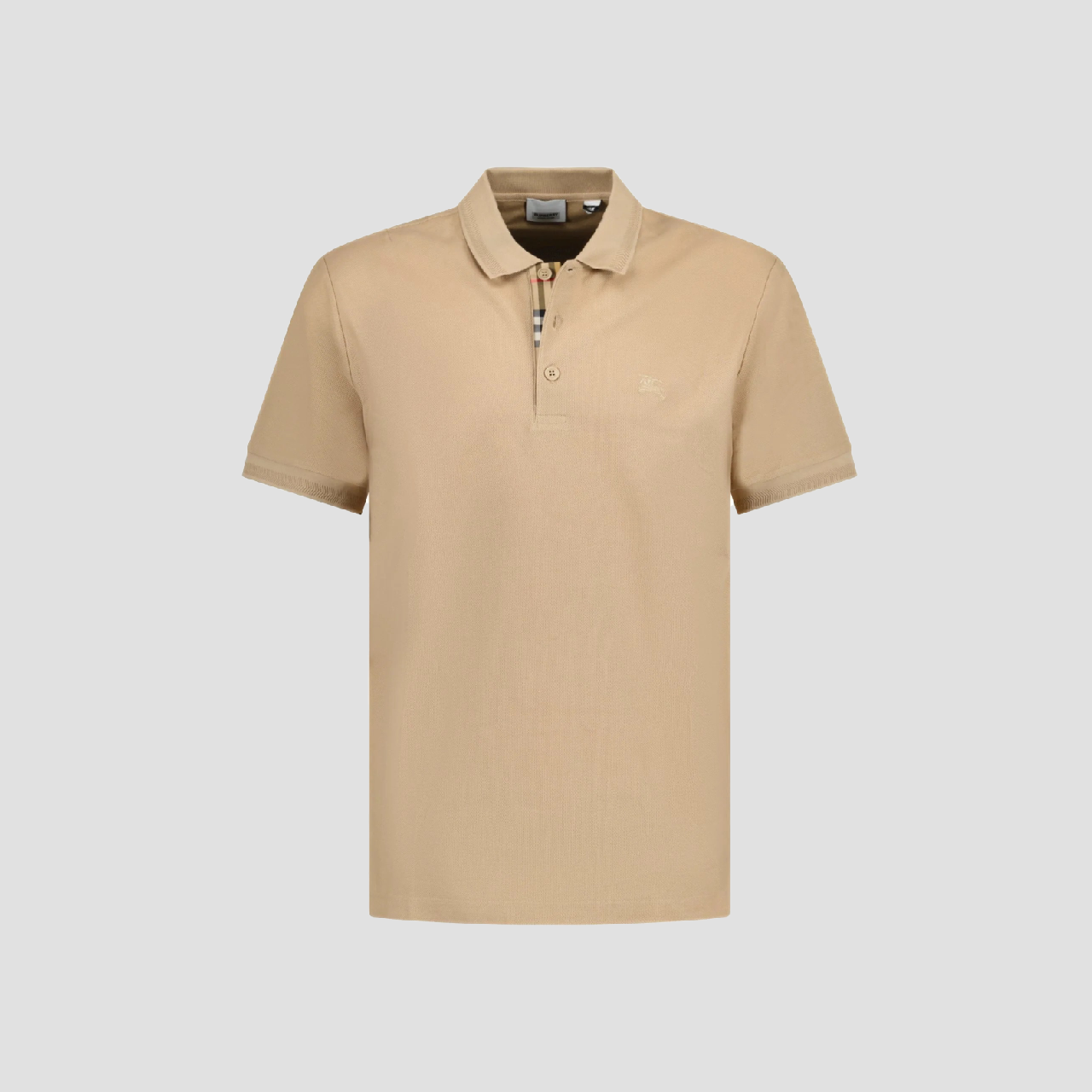 Burberry EKD Cotton Piqué Polo Shirt In Soft Fawn 8084777