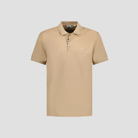 Burberry EKD Cotton Piqué Polo Shirt In Soft Fawn 8084777