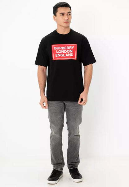 nam mặc áo Burberry Ellison Box Logo T-Shirt In Black 80843371