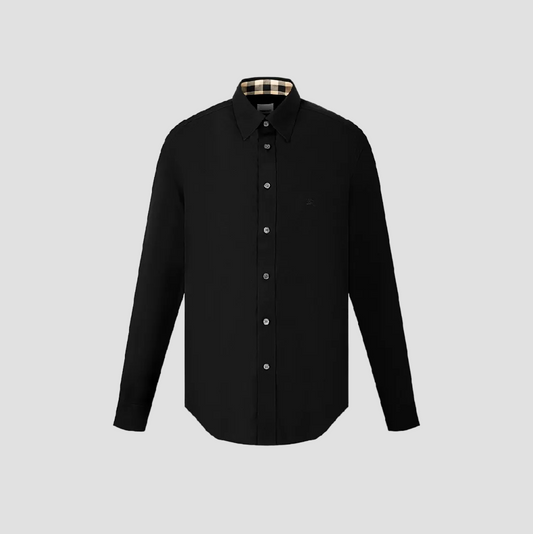 Burberry Equestrian Knight Long-Sleeve Shirt In Black 8066763