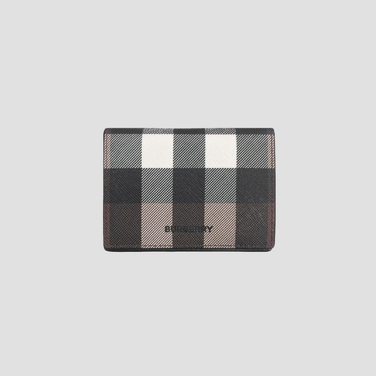 Burberry Horizontal Folding Card Case In Dark Birch Brown 8072739