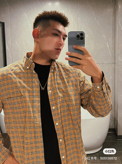 wearing Burberry Jameson Vintage Shirts In Beige 8004263