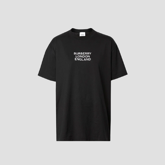 Burberry Logo-Embroidered Cotton T-Shirt In Black 8021175