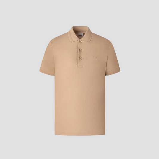 Burberry Logo-Embroidered Equestrian Knight Polo In Beige 8078092 1004