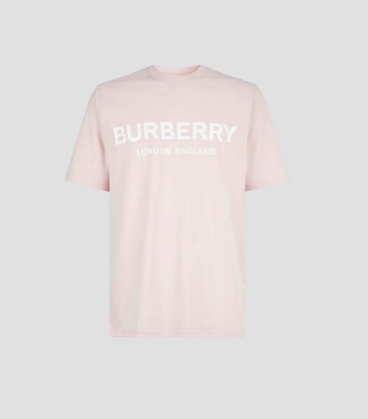 BURBERRY LOGO PRINT T-SHIRT IN PINK/WHITE 8036115