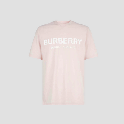 Burberry Logo Print T-Shirt In Pink/White 8036115