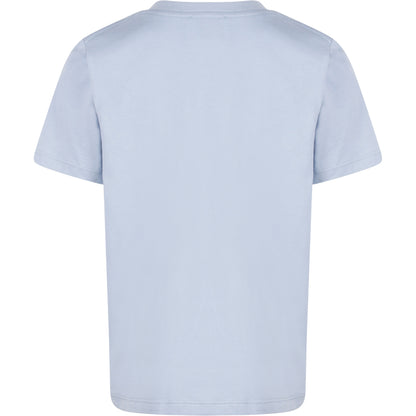 BURBERRY LOGO PRINTED T-SHIRT IN PALE BLUE & WHITE 8039660
