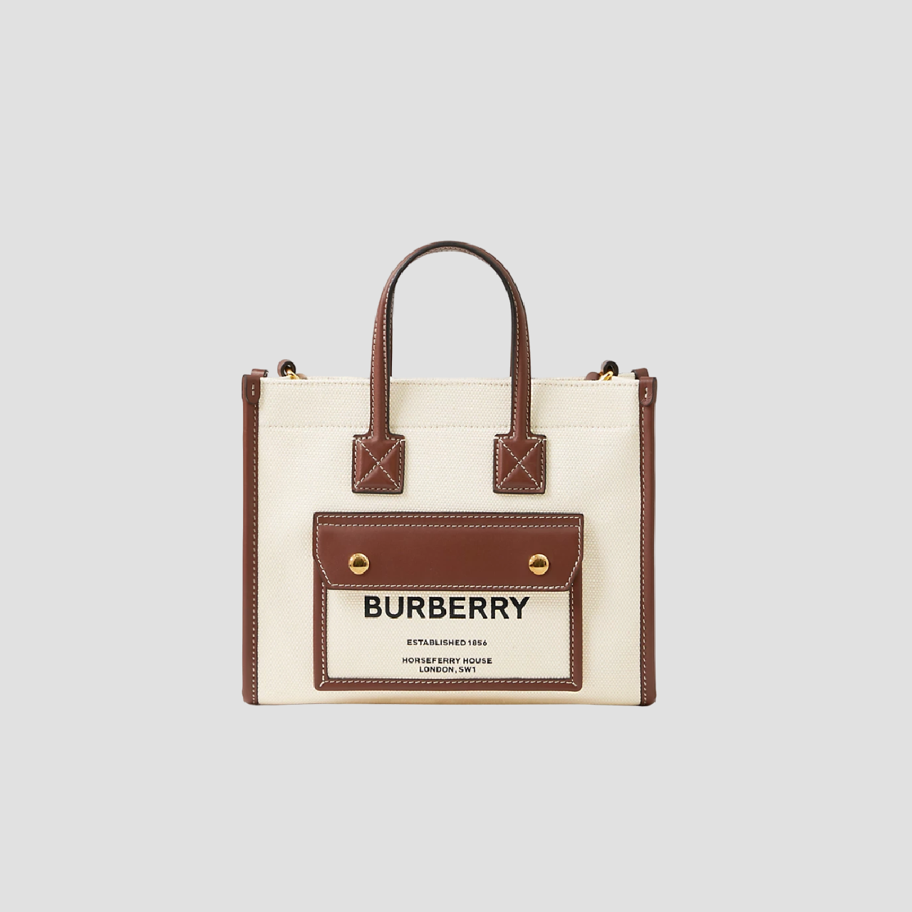 BURBERRY MINI FREYA TOTE BAG IN BEIGE 80441431