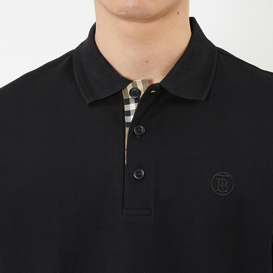 áo thun có cổ Burberry Monogram Cotton Piqué Polo Shirt Black 8055228 authentic tại blankroom hà nội, việt nam