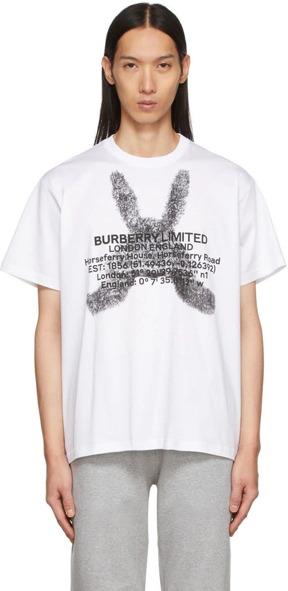 áo thun nam Burberry Montage Print Oversized T-Shirt White/Black 8049565 authentic tại blankroom hà nội, việt nam