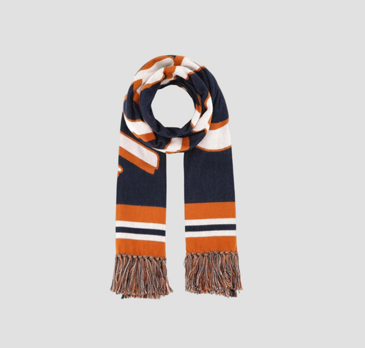 Burberry Printed Cotton-twill Scarf In Navy 8054987