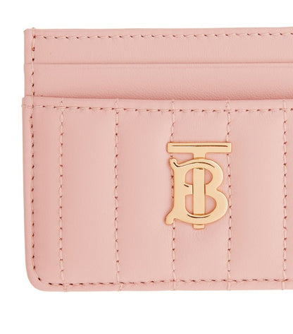 ví đựng thẻ Burberry Quilted Leather Lola Card Case Dusky Pink 80623711 authentic tại blankroom hà nội, việt nam