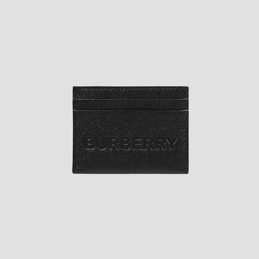 Burberry Sandon Logo-Embossed Leather Card Case in Black 80613671