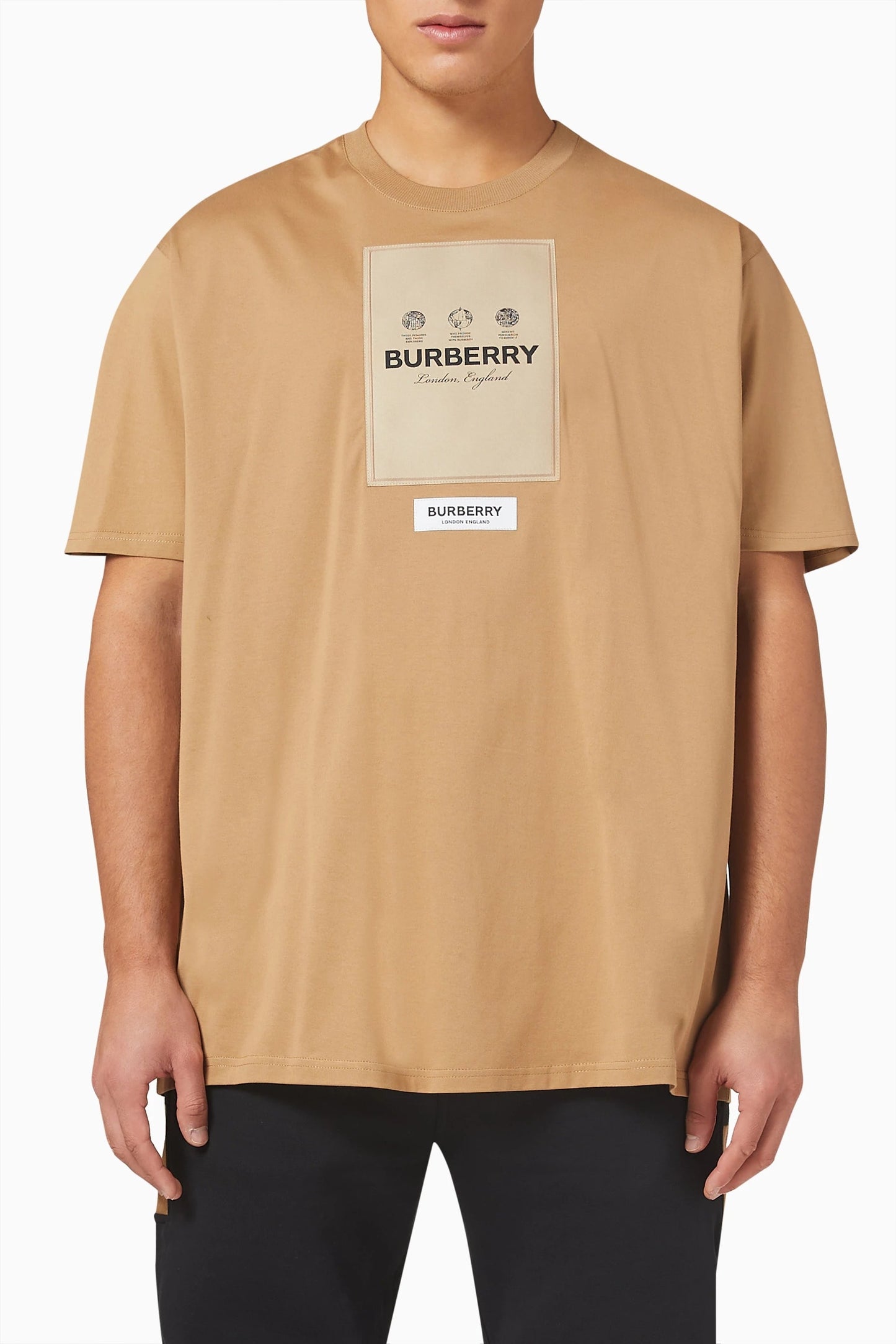 nam mặc áo Burberry Sergio T-Shirt In Beige 80575301
