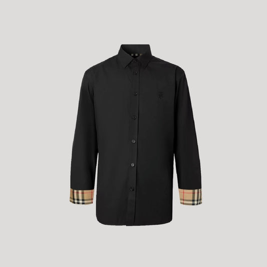 Burberry Sherwood Long-Sleeve Shirts In Black 80323051