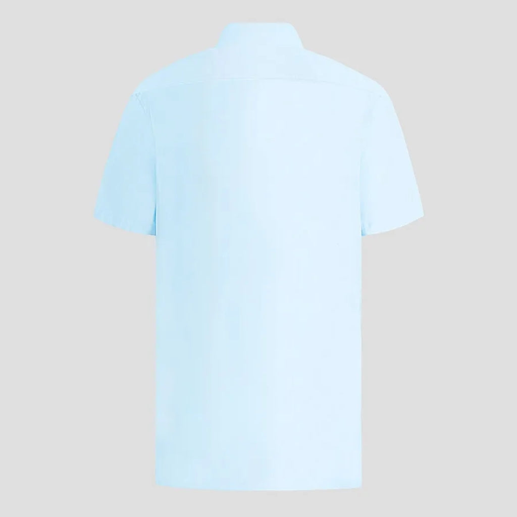 áo sơ mi BURBERRY SHORT SLEEVE SQUARE B LOGO-EMBOIRDERED SHIRT IN LIGHT BLUE 8061863 authentic hàng hiệu tại sài gòn, tp hcm