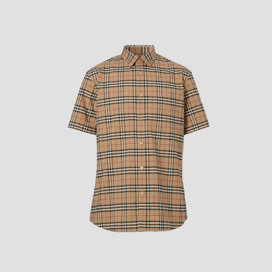 Burberry Simpson Short-sleeve Shirts In Beige 8020965