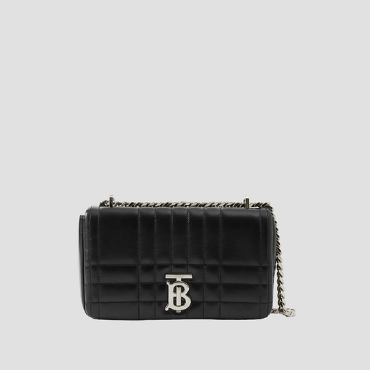 Burberry Small Black Lola Bag With Silver Logo BT 8059496