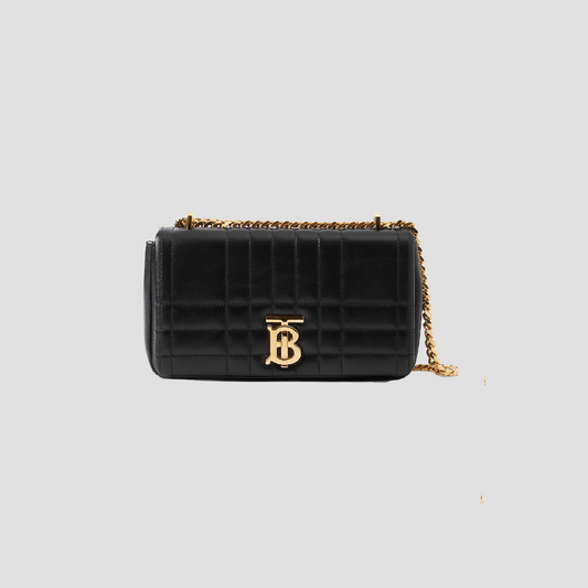 Burberry Small Lola Quilted Leather Bag Black With Gold Hardware 80595091