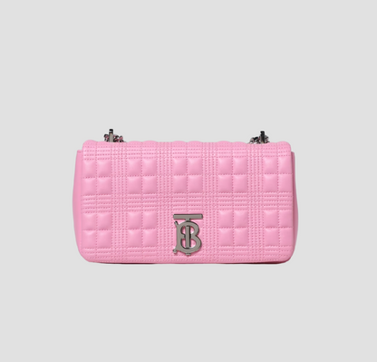 BURBERRY SMALL LOLA QUILTED BAG IN ROSE PINK 8045991