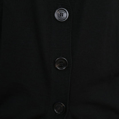 áo len Burberry Vintage Check Elbow Patch Dornoch Merino Wool Cardigan Black 8024593 authentic tại blankroom hà nội, việt nam