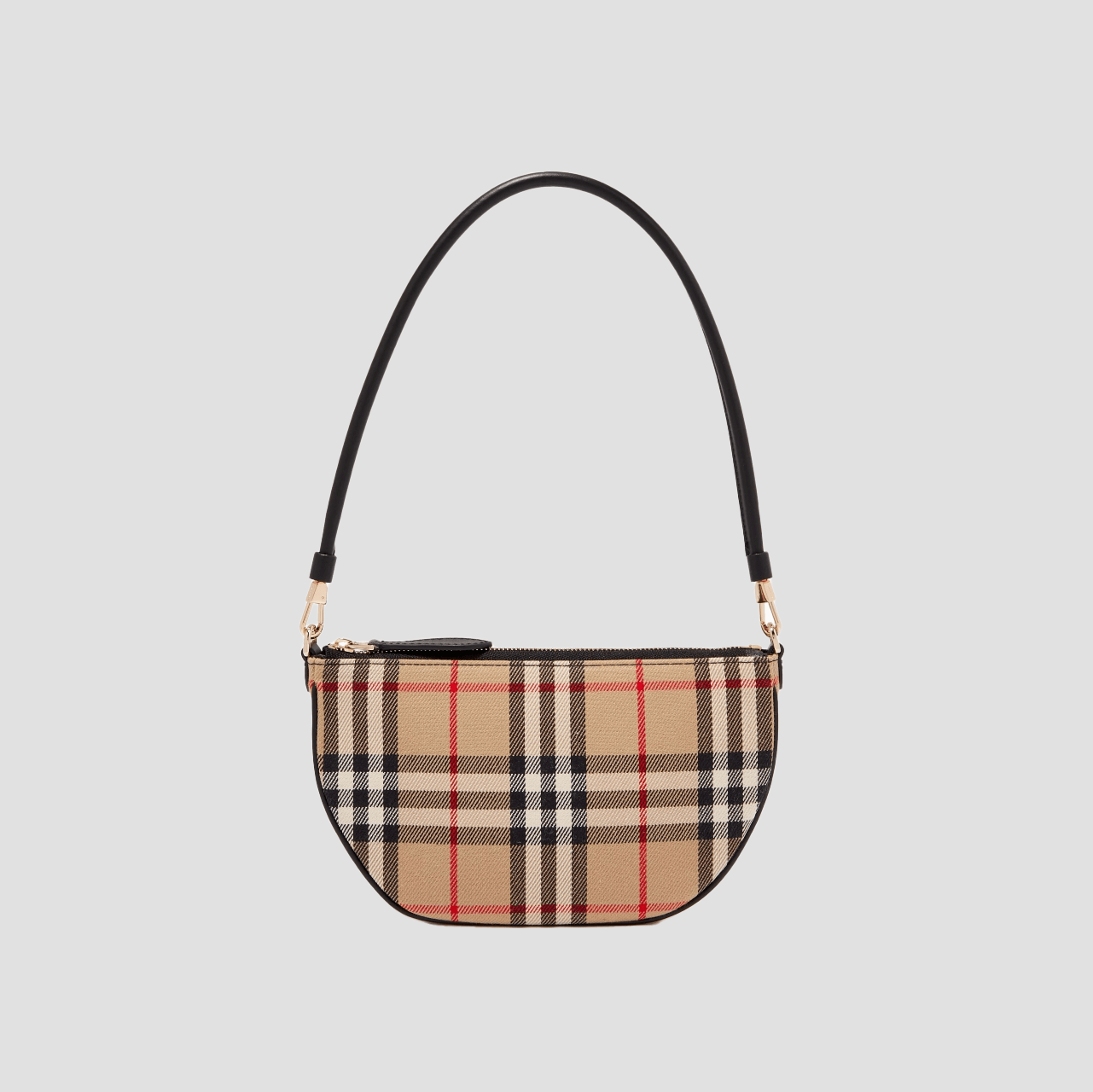 Burberry Vintage Check Olympia Pouch In Canvas Archive Beige 81114131