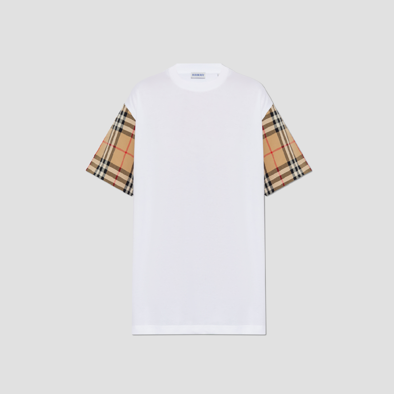 Burberry Vintage Classic Plaid Cotton T-Shirt In White 80148961