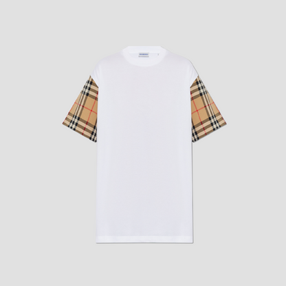 Burberry Vintage Classic Plaid Cotton T-Shirt In White 80148961