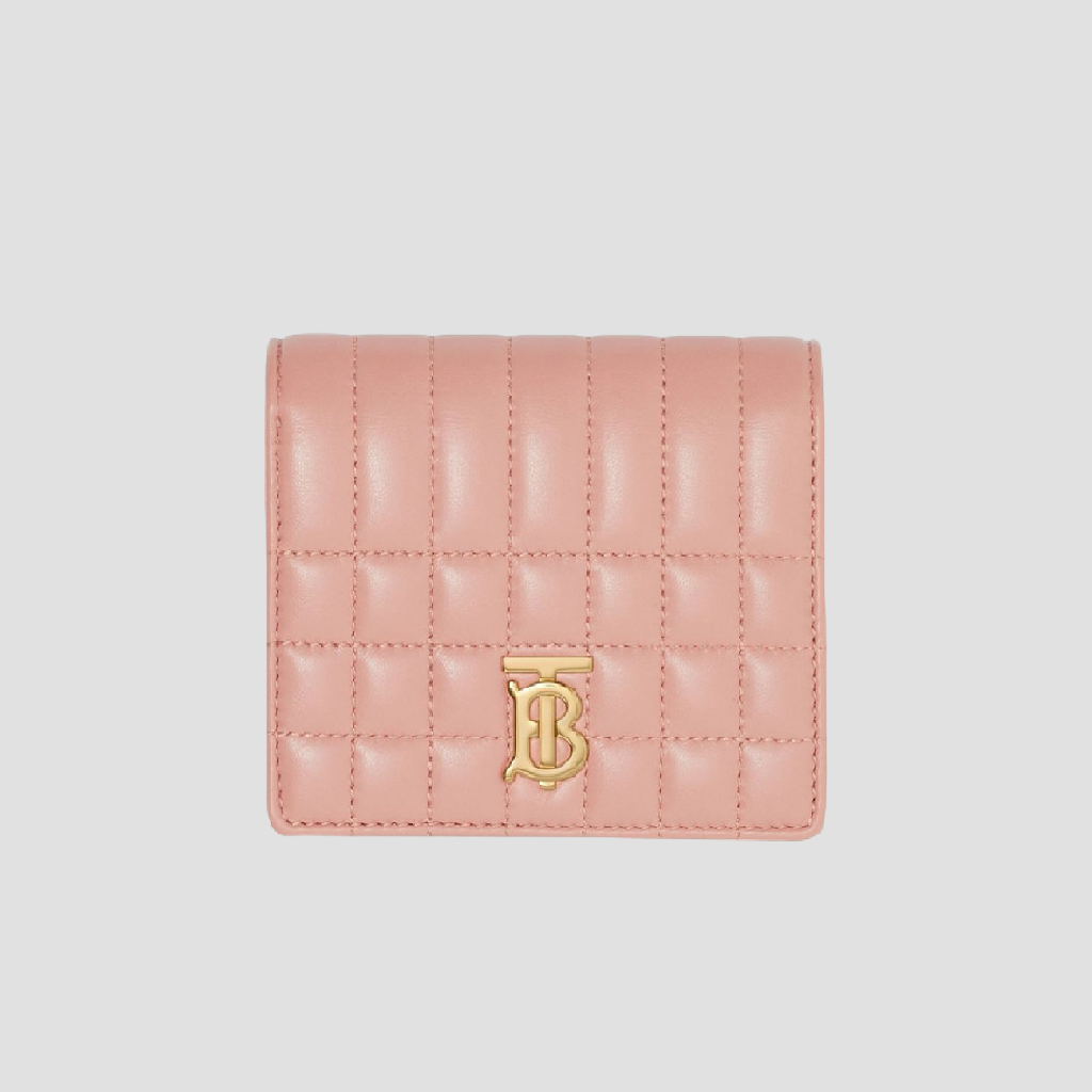 BURBERRY WALLET QUILTED LOLA FOLDING IN PINK 80623691