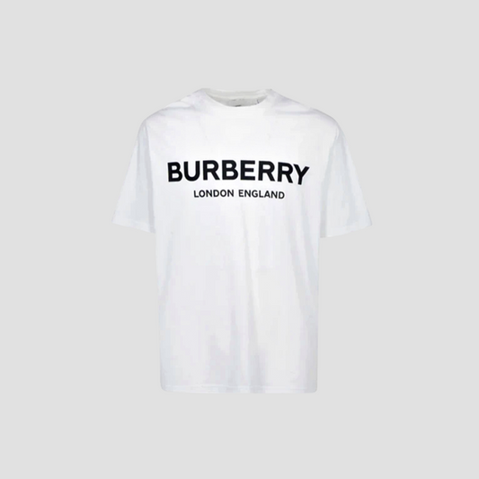 BURBERRY WHITE LOGO PRINT T-SHIRT 8026017