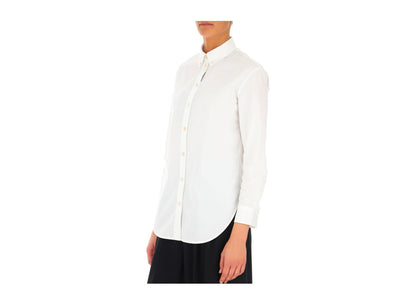 áo sơ mi nữ BURBERRY WOMEN GUAN COLLAR LONG SLEEVE SHIRT IN WHITE 8062147 authentic tại blankroom hà nội, việt nam