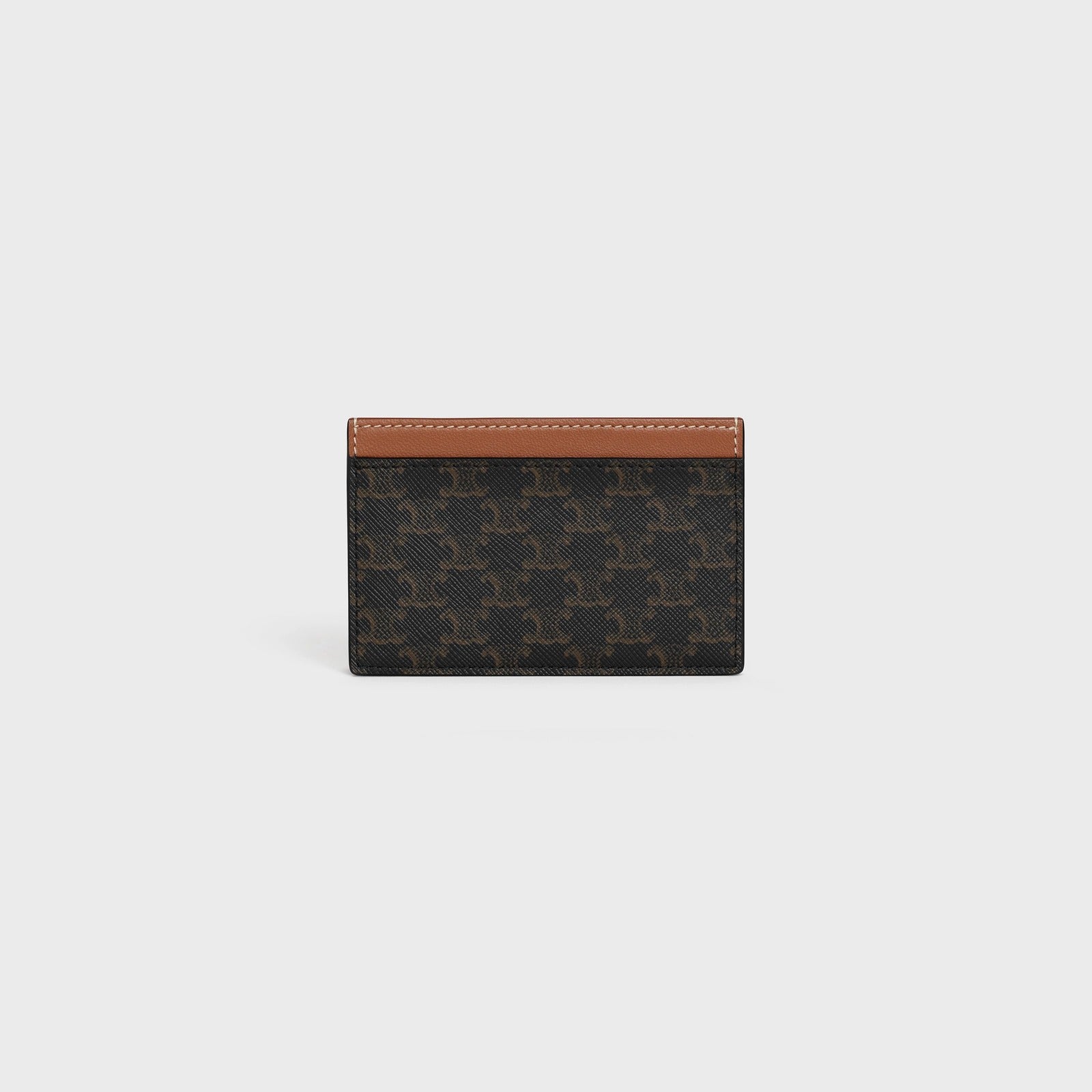 mặt sau CARD HOLDER TAN IN TRIOMPHE CANVAS WITH CELINE PRINT 10B702CLY.04LU