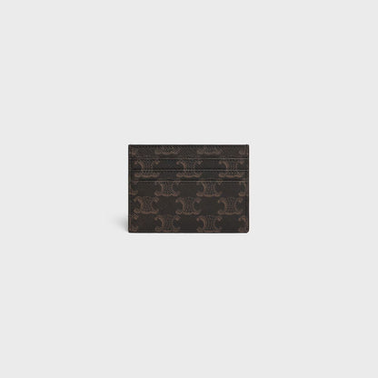behind Celine Card Holder Triomphe in Triomphe Canvas Tan 10L832CQH.04LU