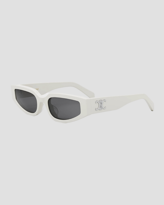 CELINE 12 TRIOMPHE ACETATE SUNGLASSES WHITE CL40269U 25A