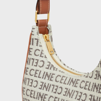 túi kẹp nách CELINE AVA BAG IN TEXTILE WITH CELINE ALL OVER NATURAL 193952FE8 02NT authentic tại blankroom hà nội, việt nam