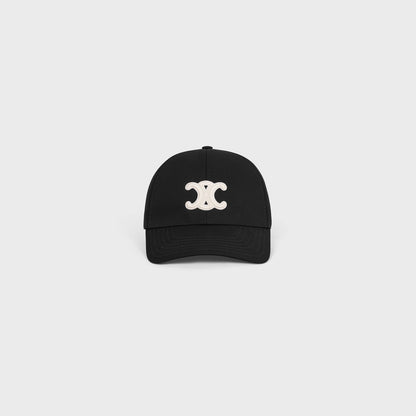 mặt trước CELINE BLACK TRIOMPHE BASEBALL CAP IN COTTON 2AUT6969P.38NO