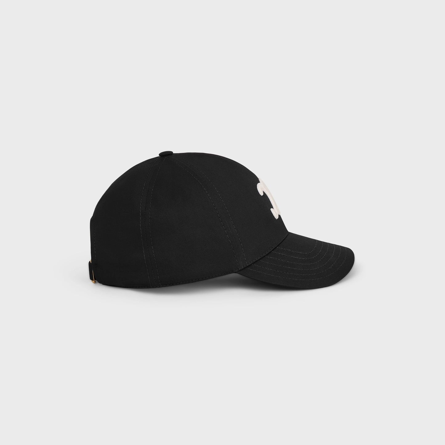 chi tiết CELINE BLACK TRIOMPHE BASEBALL CAP IN COTTON 2AUT6969P.38NO