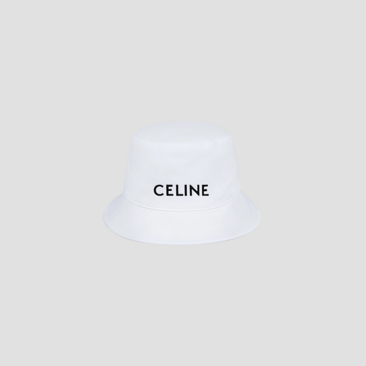 CELINE BUCKET HAT IN COTTON WHITE 2AUO4968P 01BC