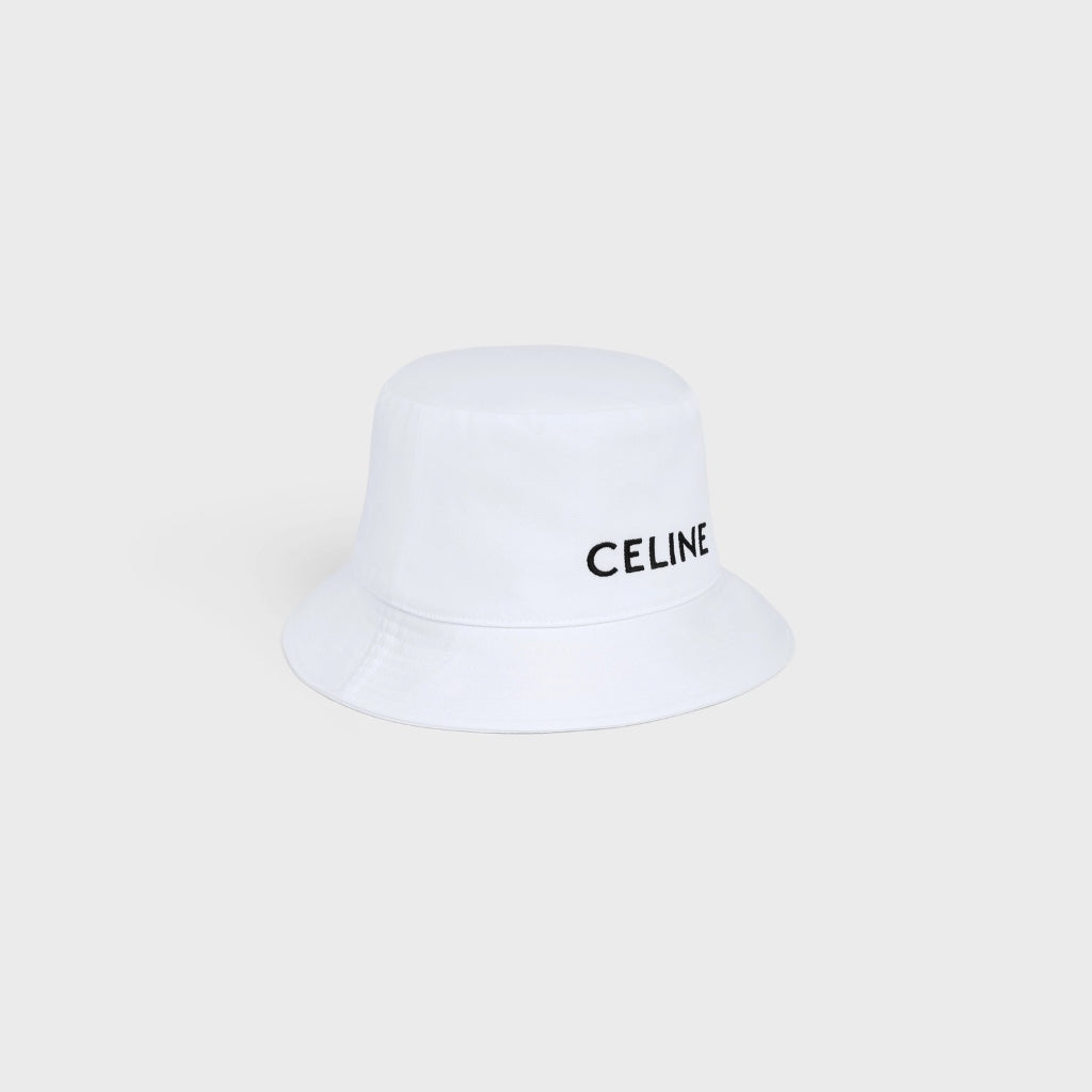 CELINE BUCKET HAT IN COTTON WHITE 2AUO4968P 01BC authentic tại blankroom hà nội, việt nam