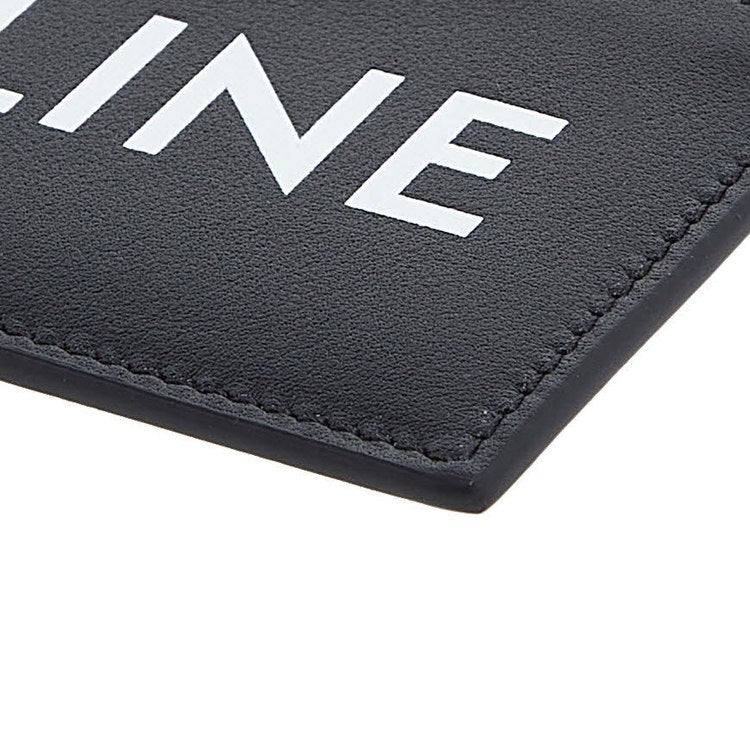 chi tiết ví đựng thẻ CELINE CARD HOLDER IN SMOOTH CALFSKIN WITH CELINE PRINT BLACK 10B703DMF.38SI