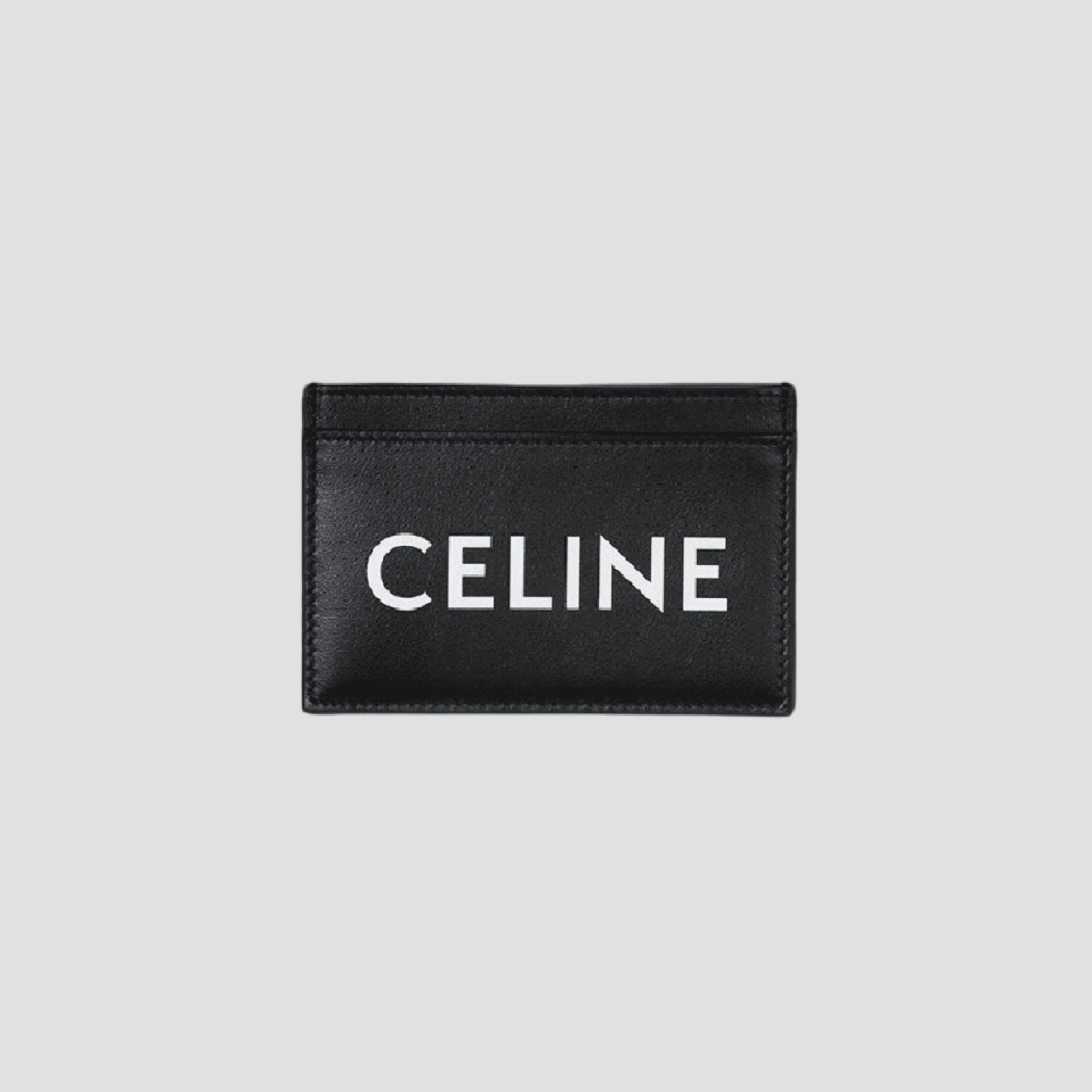 CELINE CARD HOLDER IN SMOOTH CALFSKIN WITH CELINE PRINT BLACK 10B703DMF.38SI